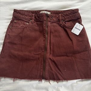 Burnt Orange Freepeople People Mini skirt